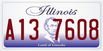 IL license plate A137608