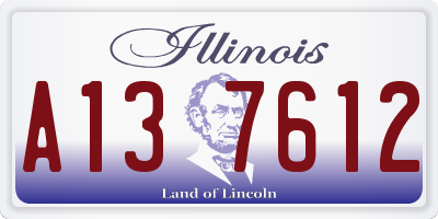 IL license plate A137612