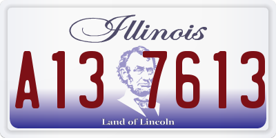 IL license plate A137613