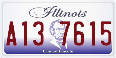 IL license plate A137615