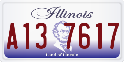 IL license plate A137617