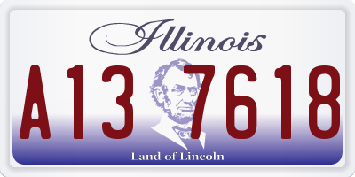 IL license plate A137618