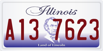 IL license plate A137623