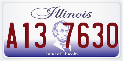 IL license plate A137630