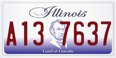 IL license plate A137637