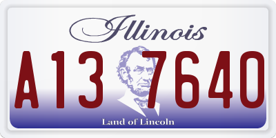 IL license plate A137640