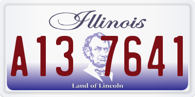 IL license plate A137641