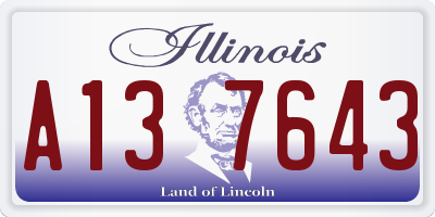 IL license plate A137643
