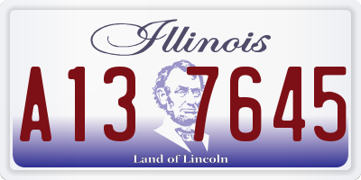 IL license plate A137645