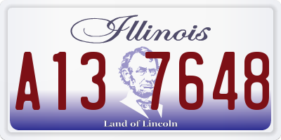 IL license plate A137648