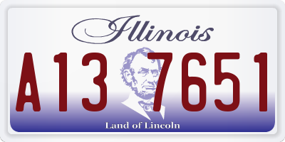 IL license plate A137651