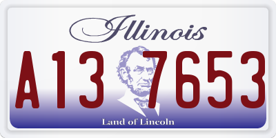 IL license plate A137653
