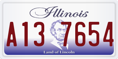 IL license plate A137654
