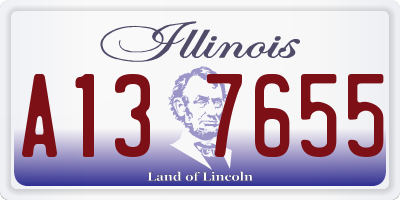 IL license plate A137655