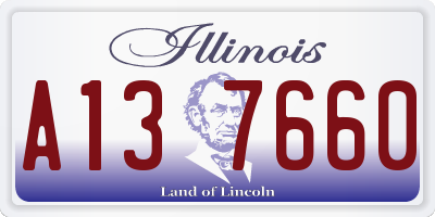 IL license plate A137660