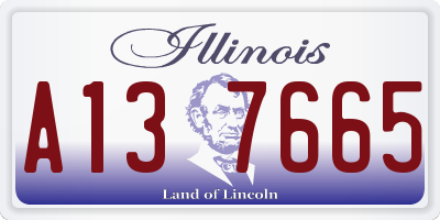 IL license plate A137665
