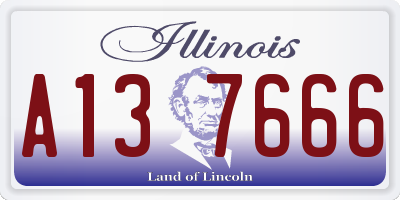 IL license plate A137666