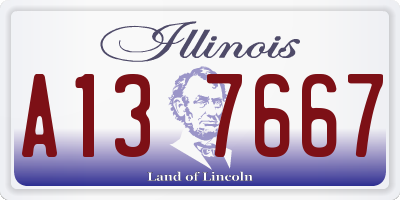IL license plate A137667