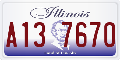 IL license plate A137670