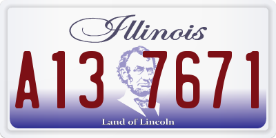IL license plate A137671