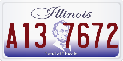 IL license plate A137672