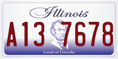 IL license plate A137678