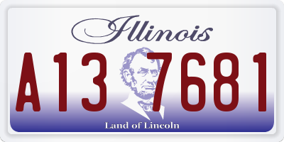 IL license plate A137681