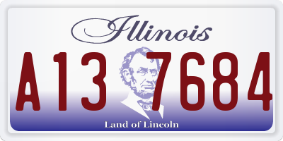 IL license plate A137684