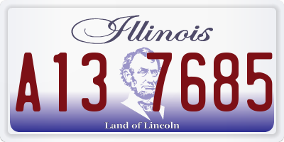 IL license plate A137685