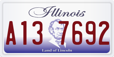 IL license plate A137692