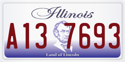 IL license plate A137693