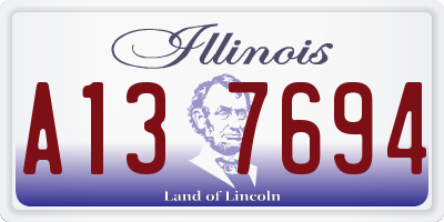 IL license plate A137694