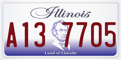 IL license plate A137705