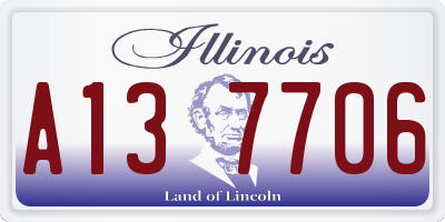 IL license plate A137706