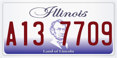 IL license plate A137709