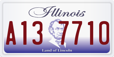IL license plate A137710