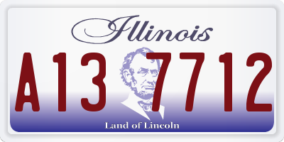 IL license plate A137712