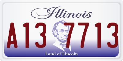 IL license plate A137713