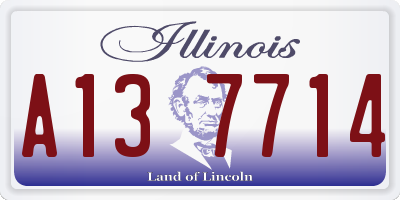 IL license plate A137714