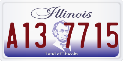 IL license plate A137715
