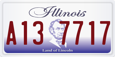 IL license plate A137717