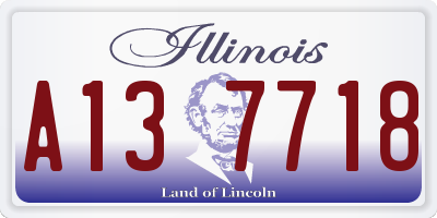 IL license plate A137718