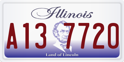 IL license plate A137720