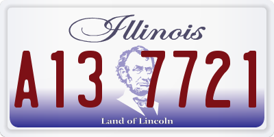 IL license plate A137721