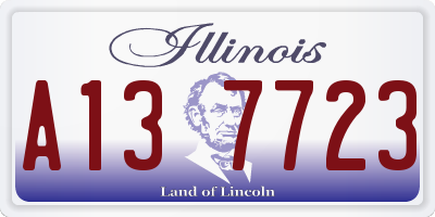 IL license plate A137723