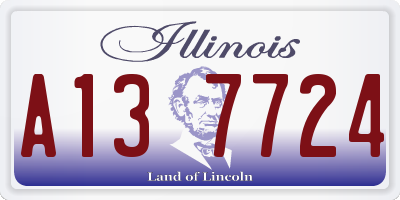 IL license plate A137724