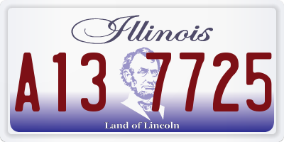 IL license plate A137725