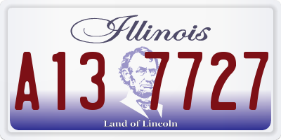 IL license plate A137727