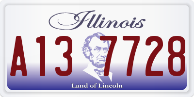 IL license plate A137728