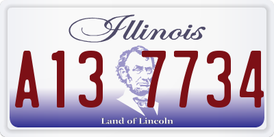 IL license plate A137734